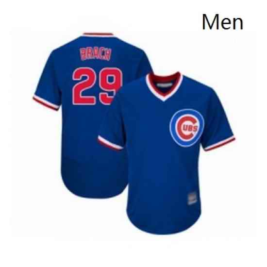 Mens Chicago Cubs 29 Brad Brach Royal Blue Cooperstown Flexbase Authentic Collection Baseball Jersey